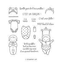 Bébé mignon Clear-Mount Stamp Set (French)