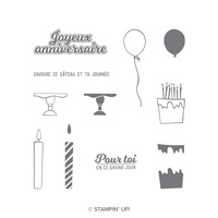 Souffle tes bougies Photopolymer Stamp Set (French)