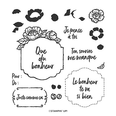 ÉTIQUETTES EN ÉCLOSION PHOTOPOLYMER STAMP SET (FRENCH)