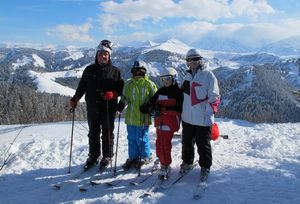 famille au ski