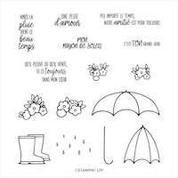 151906 Sous mon parapluie tampn botte stampin up pluie poinçons hiver automne printemps