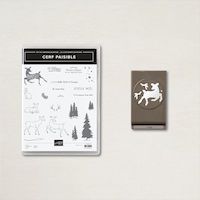 158605 Lot Cerf paisible stampin up perforatrice chevreuil animaux sauvages scrap scrapbooking creation diy