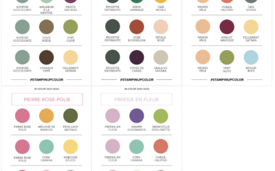 Tableau des combinaisons des couleurs Stampin’Up! In Color 2021-2023
