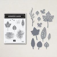 158609 lot Gorgeous Leaves stampin up feuille feuillage branche nature arbre automne