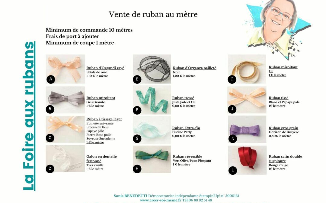 La foire aux rubans Stampin’Up! de Sonia