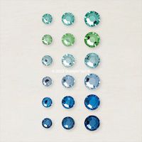 159396 bijoux classiques Cristal du Rhin Vagues bleu brillant vert turquoise bleu stampinup