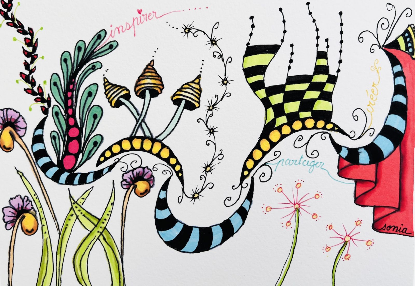 zentangle stampin up doodling lacher prise coloriage mandala