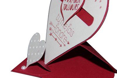 Une carte Saint Valentin avec des coeurs!