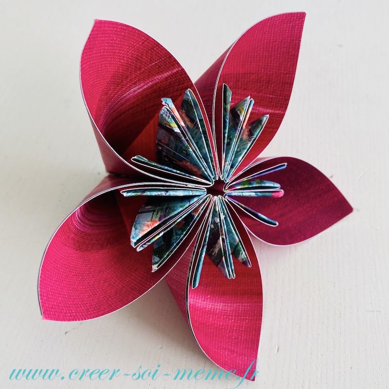 fleur en origami facile a réaliser avec les produits Stampin'Up!