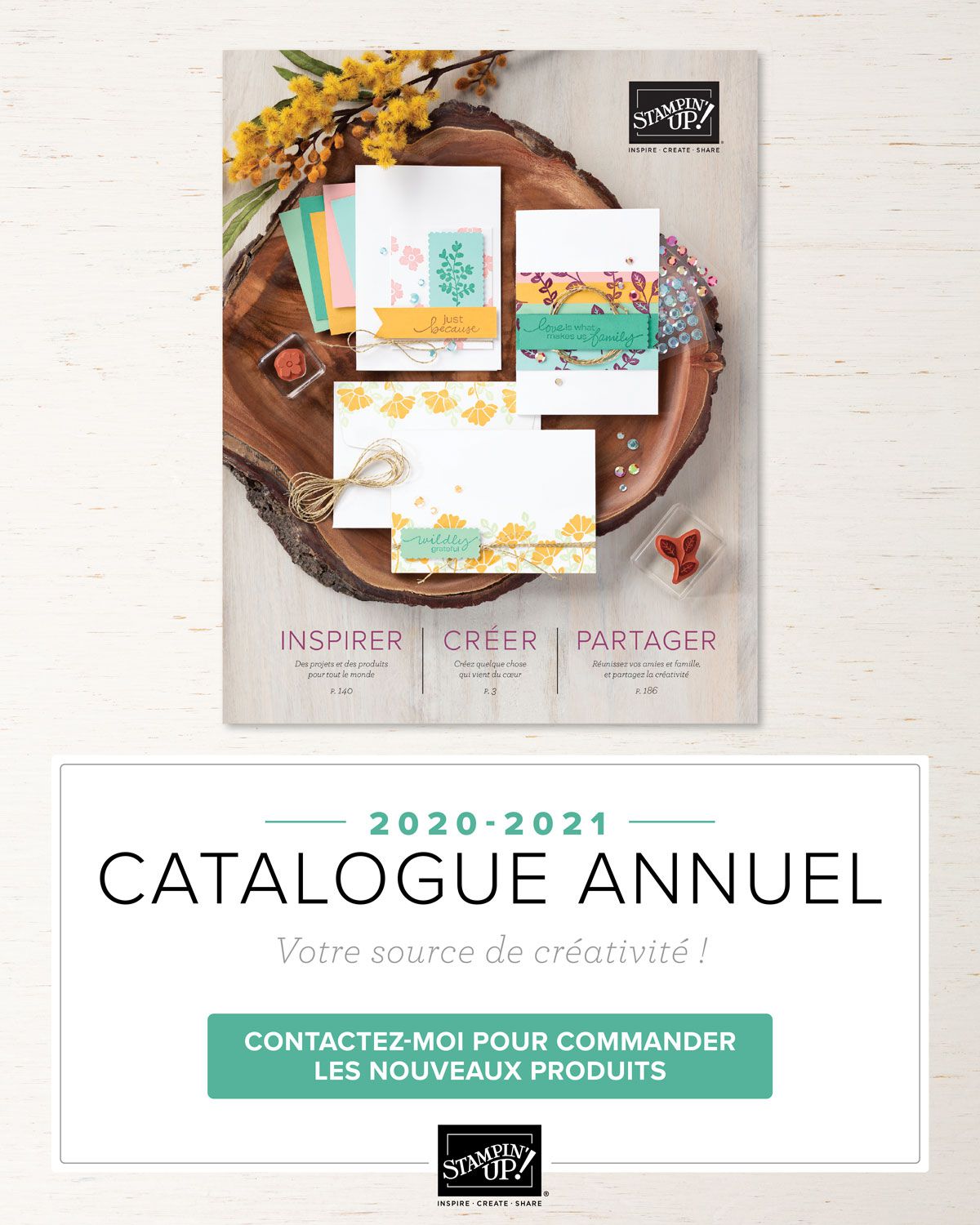 comment recevoir gratuitement le nouveau catalogue Stampin'Up! 2020/2021