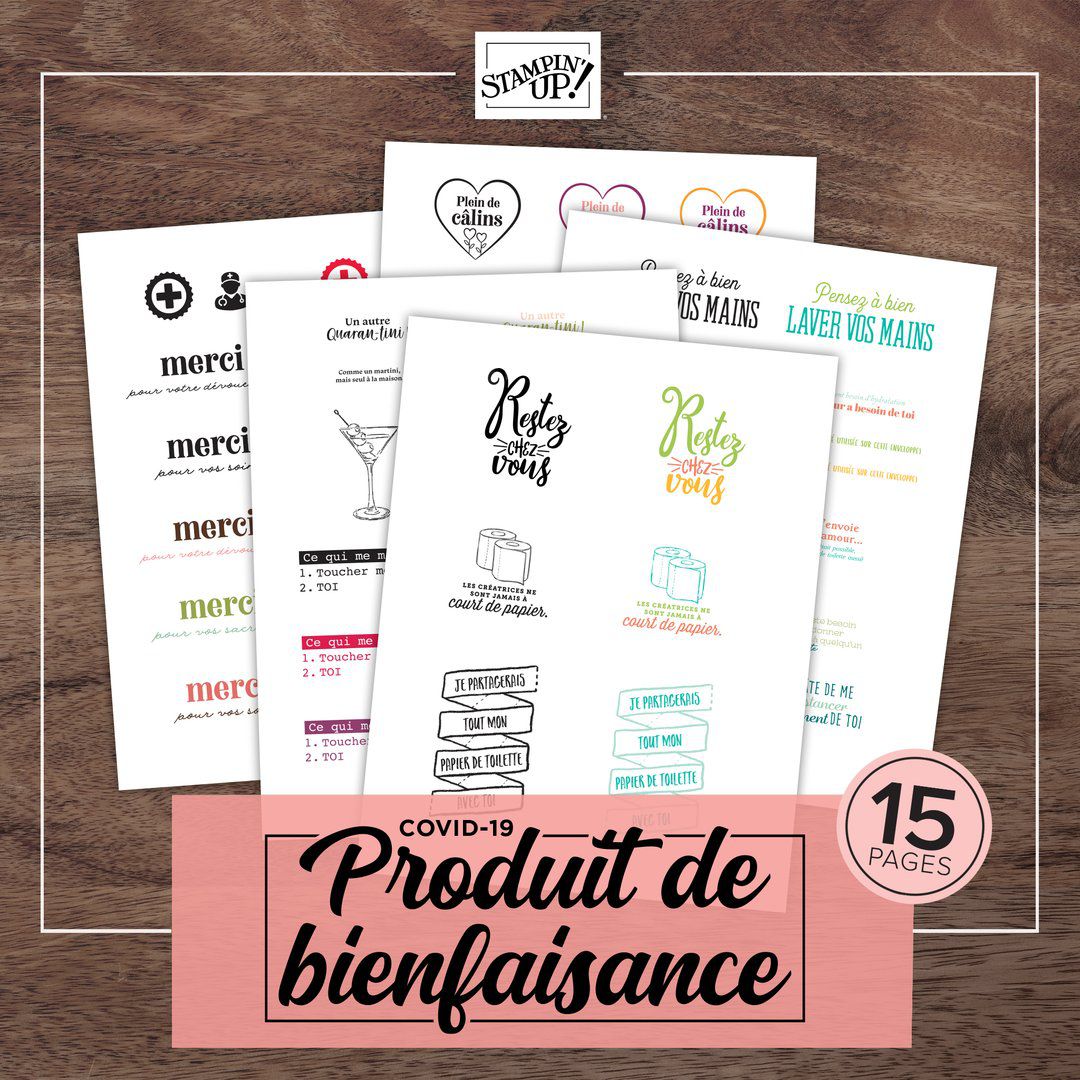 set de tampons numériques avec 100 % des bénéfices du PDF Boîte ensoleillée seront données pour soutenir les efforts liés à la COVID-19.