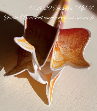 tulipe en volume avec les produits Stampin'Up! imaginé par Sonia Benedetti